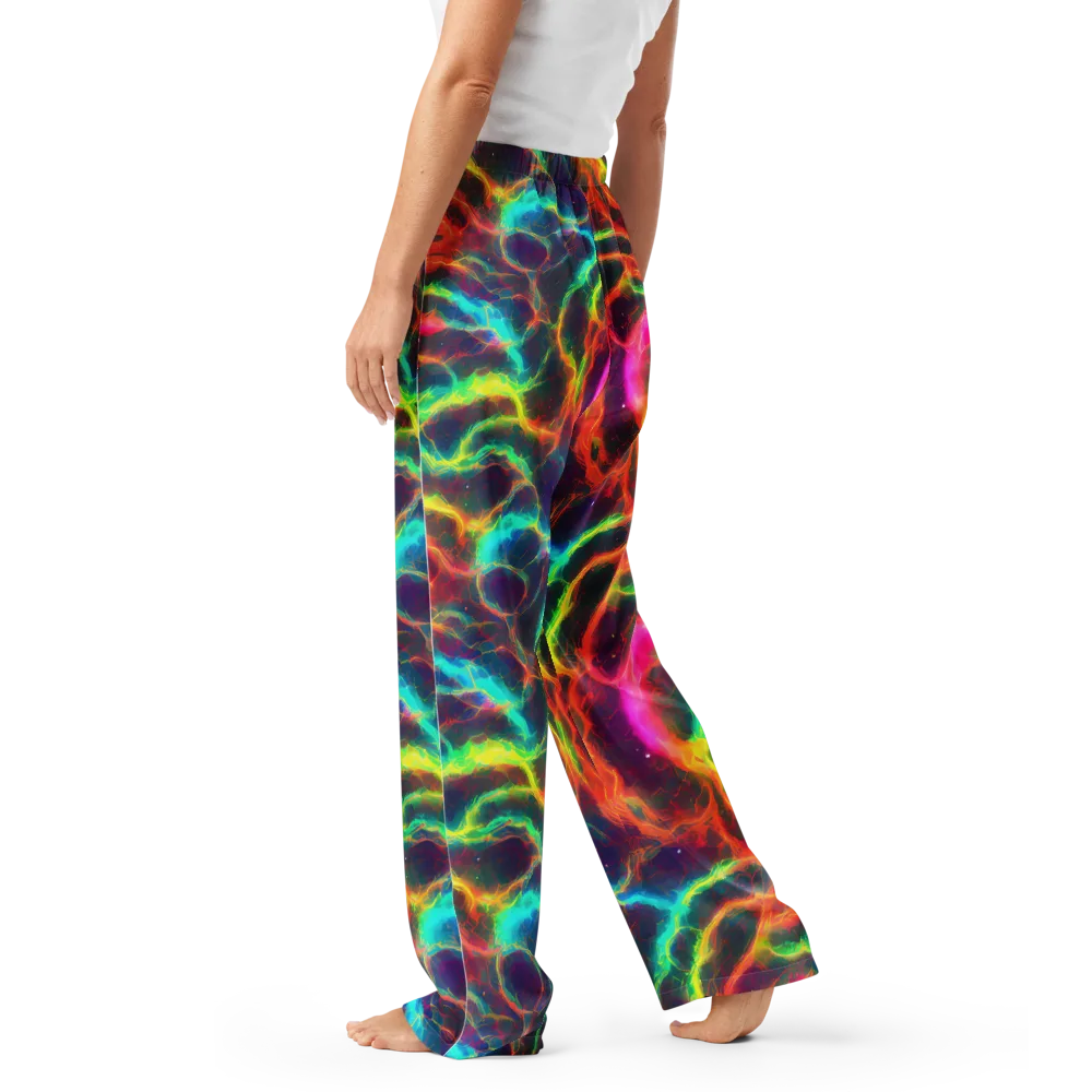 Hypercolor Tides on Women's Pajama Pants — Left