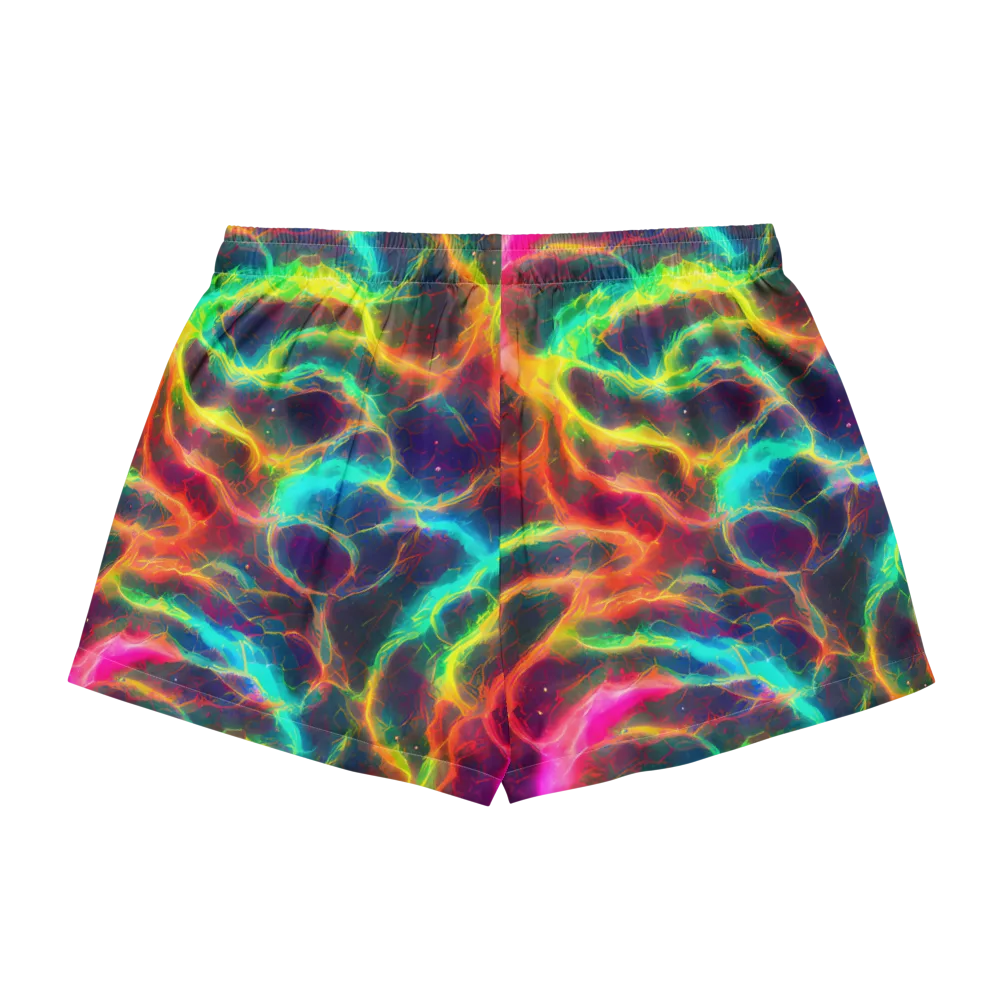 Hypercolor Tides on Women's Pajama Shorts — Back