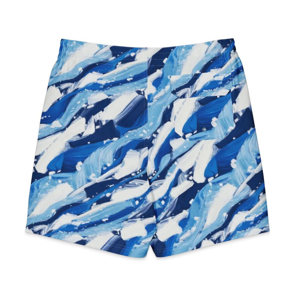 Arctic Current on Men's Board Shorts — Back