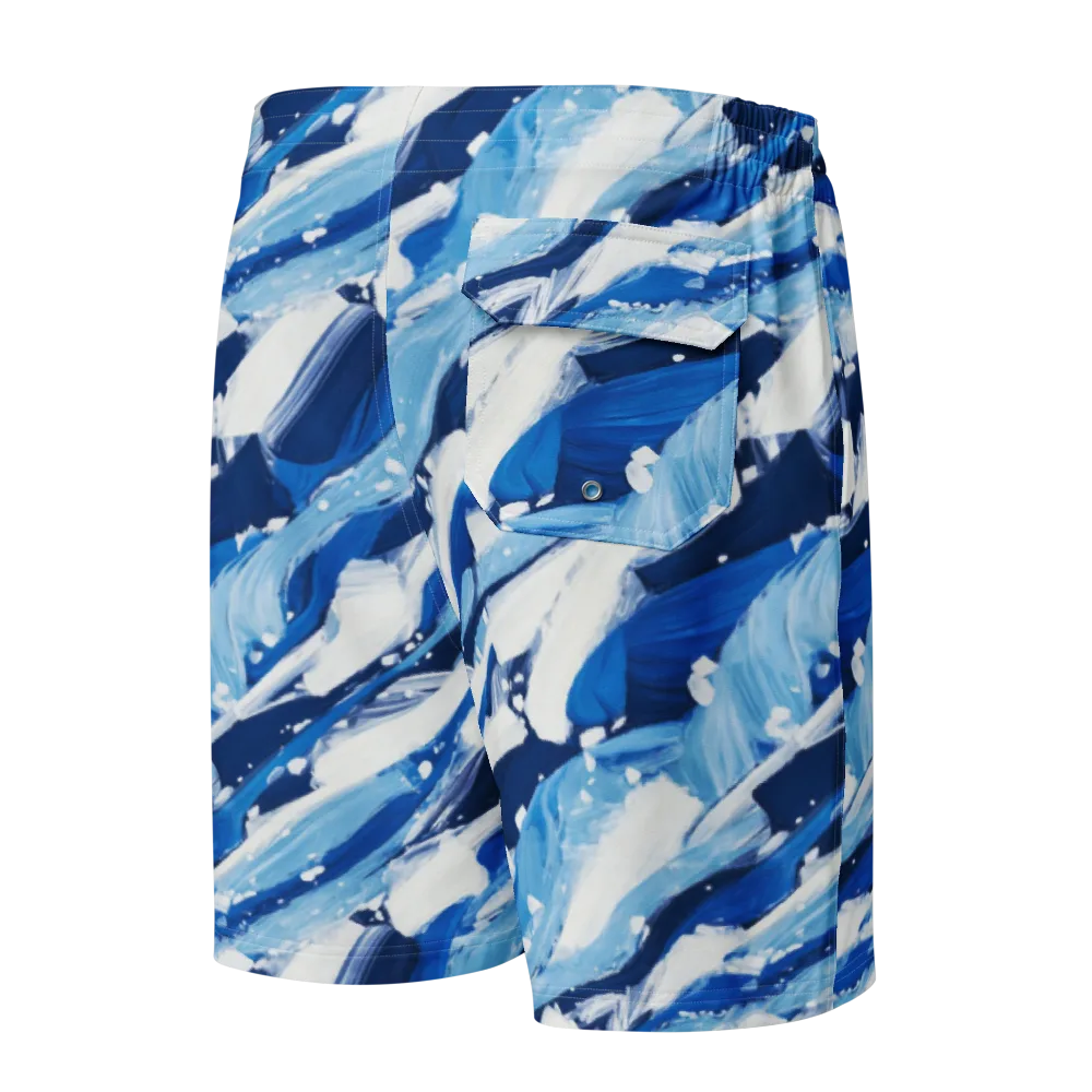 Arctic Current on Men's Board Shorts — Back