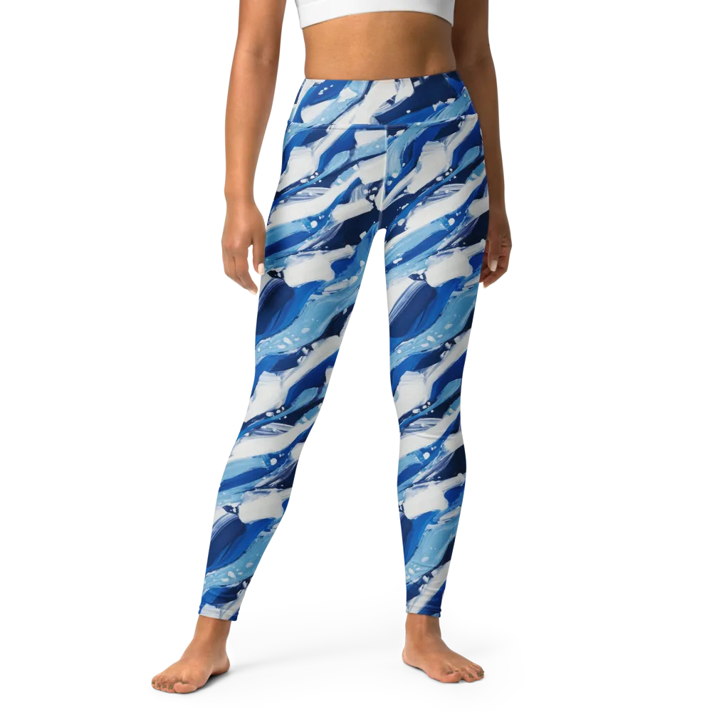 Arctic Current on Yoga Leggings — Front