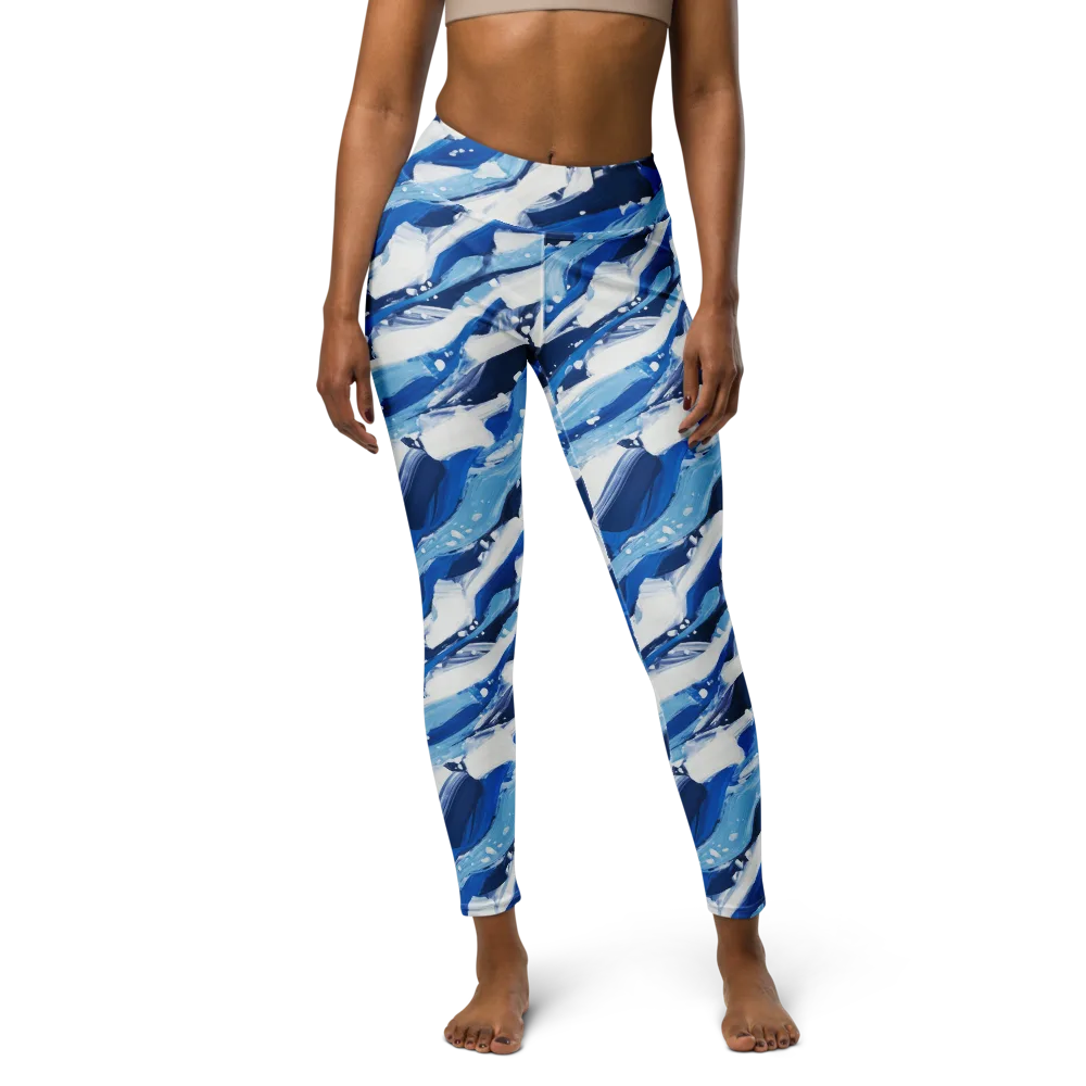 Arctic Current on Yoga Leggings — Front