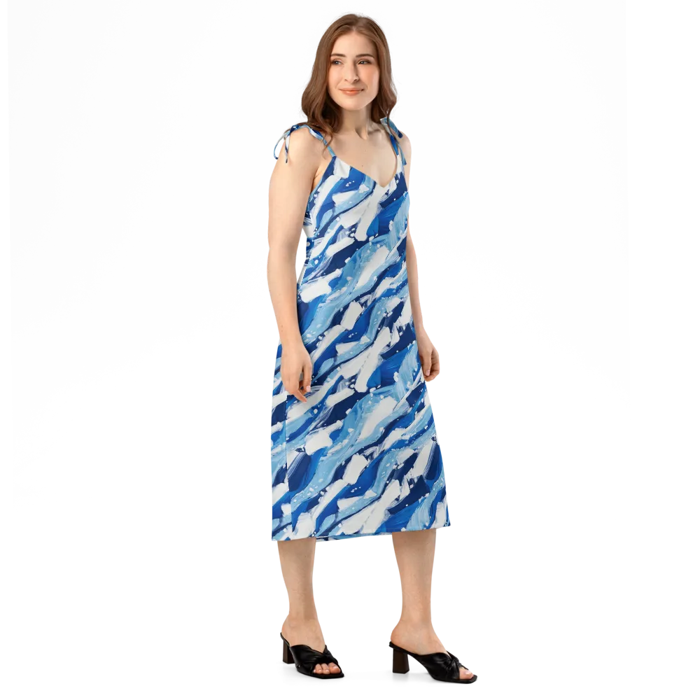 Arctic Current on Slip Dress — Right Front