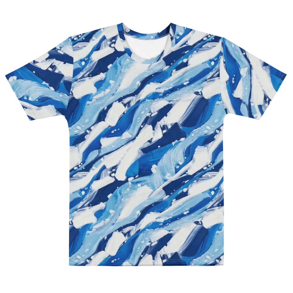 Arctic Current on Men's Cotton Crew Neck T-Shirt — Front