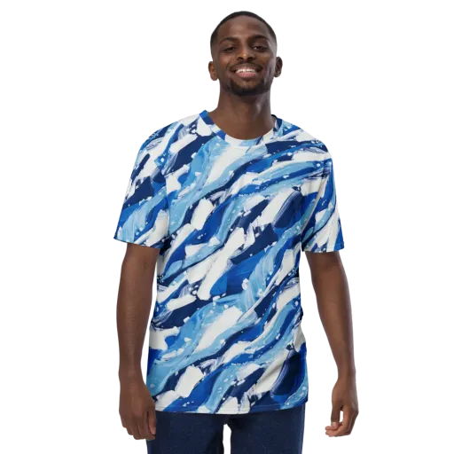 Arctic Current on a Men's Crew Neck T-Shirt
