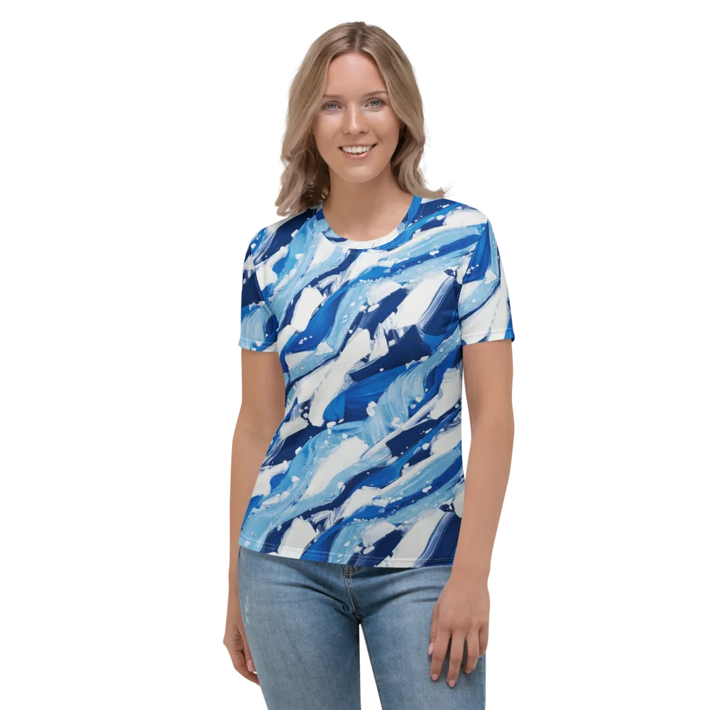Arctic Current on Women's Crew Neck T-Shirt — Front