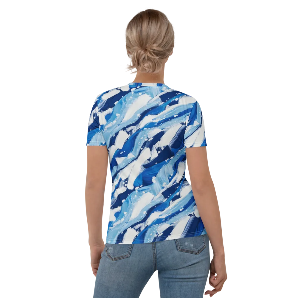 Arctic Current on Women's Crew Neck T-Shirt — Back
