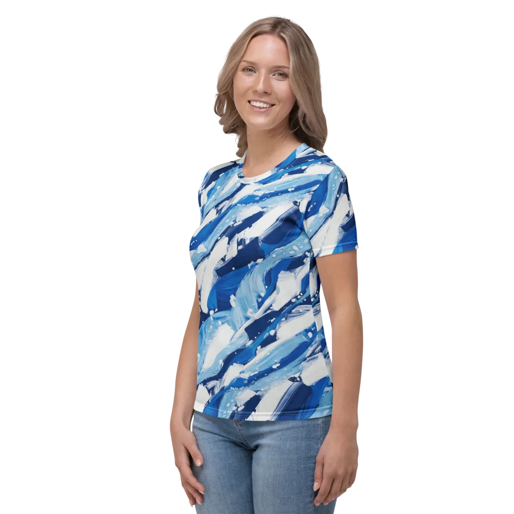 Arctic Current on Women's Crew Neck T-Shirt — Left