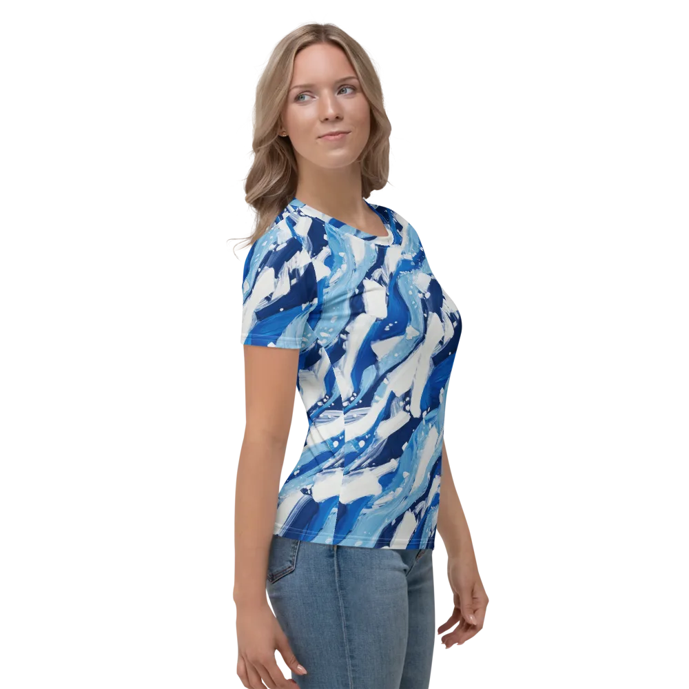 Arctic Current on Women's Crew Neck T-Shirt — Right