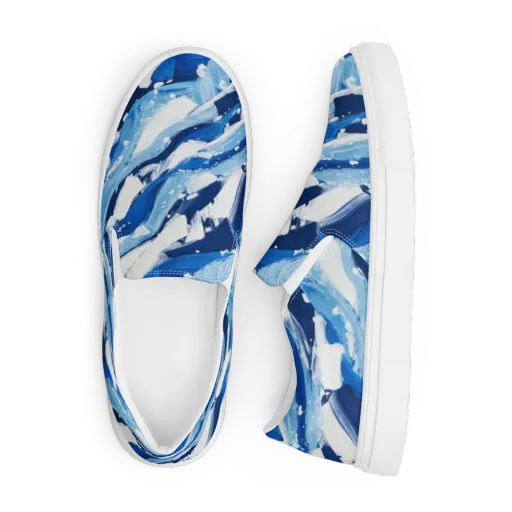 Arctic Current on a Men's Slip-On Canvas Shoes