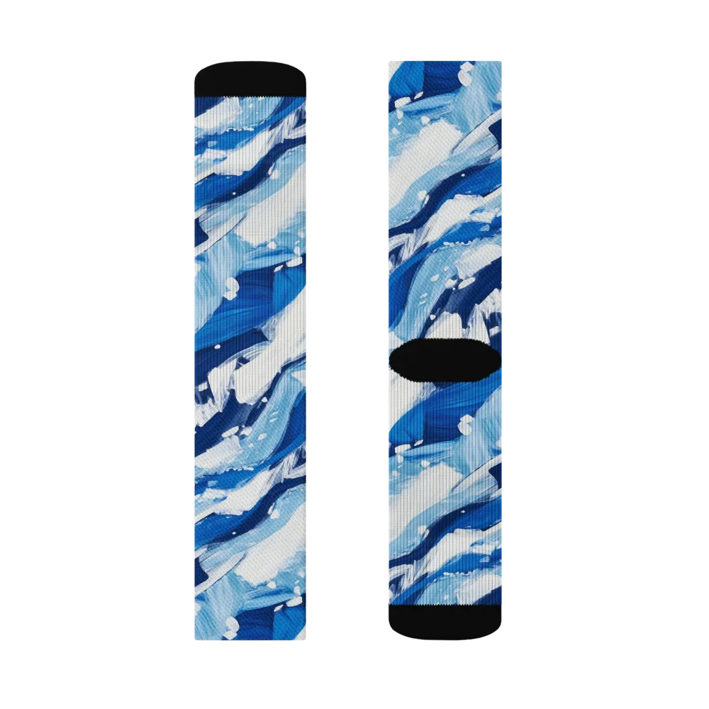 Arctic Current on Socks — Left Sock