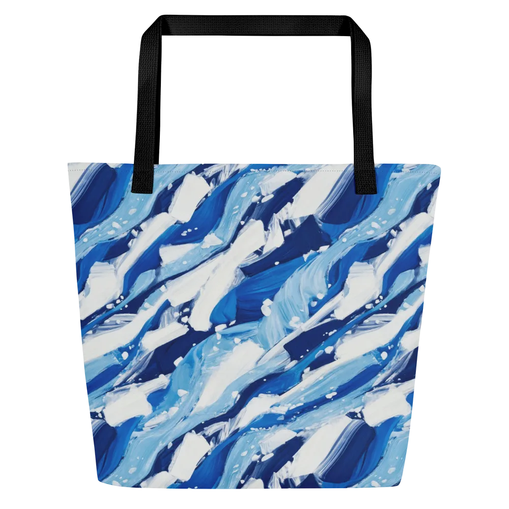 Arctic Current on Large Tote Bag W/ Pocket — Front
