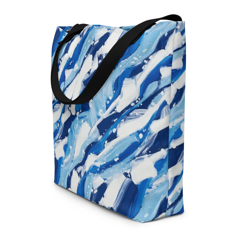 Arctic Current on Large Tote Bag W/ Pocket — Front