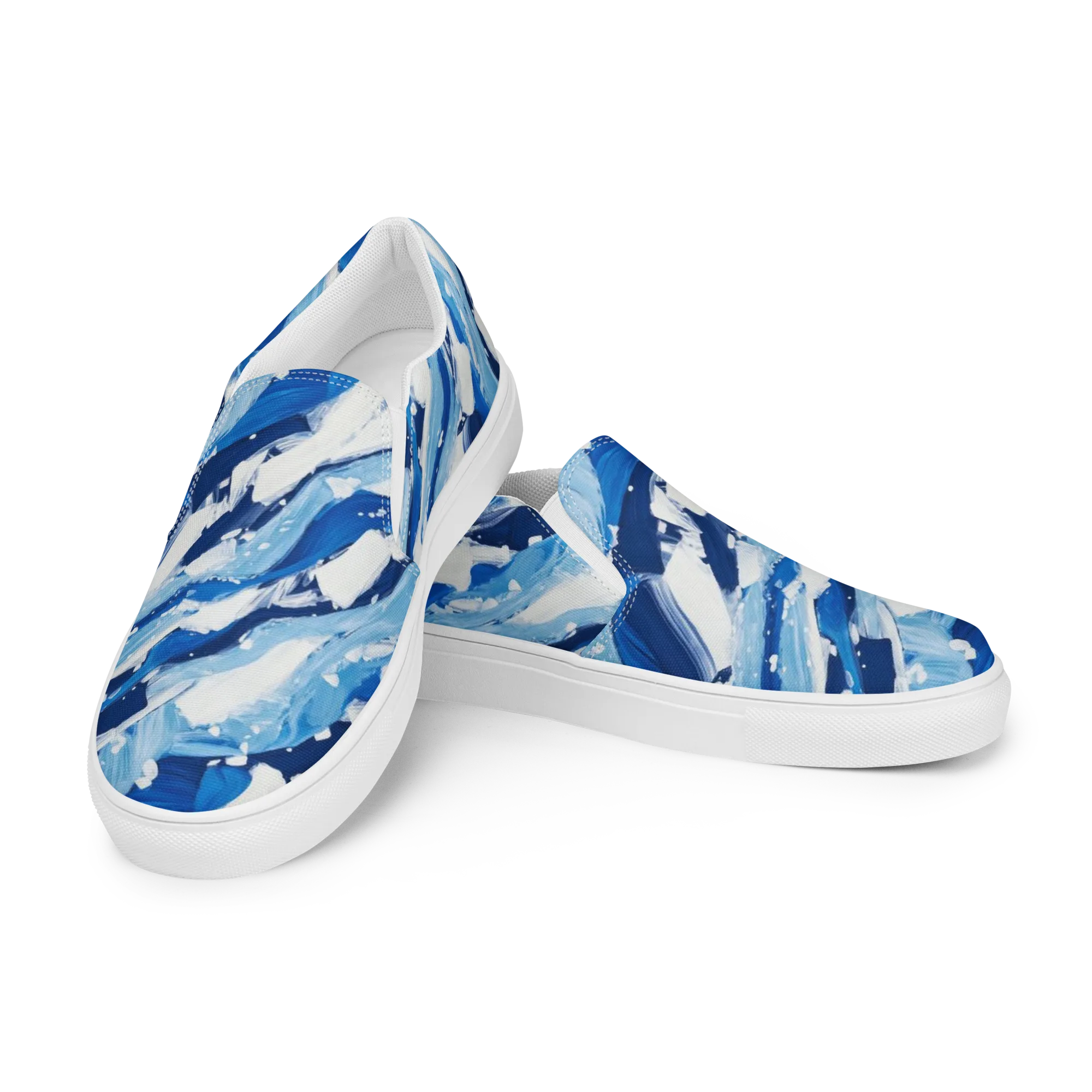 Arctic Current on Women's Slip-On Canvas Shoes — Left Front