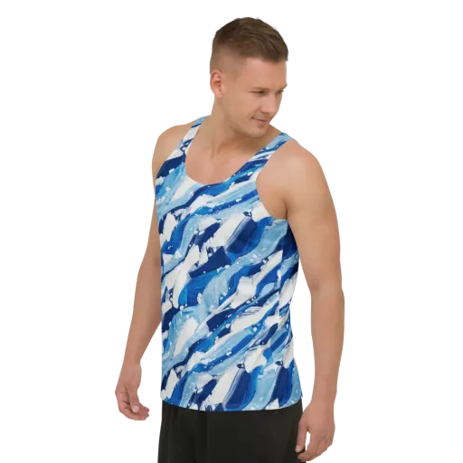 Arctic Current on a Men's Tank Top
