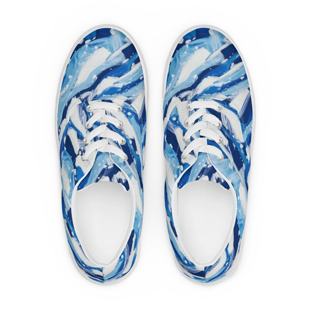Arctic Current on Men's Lace-Up Canvas Shoes — Front