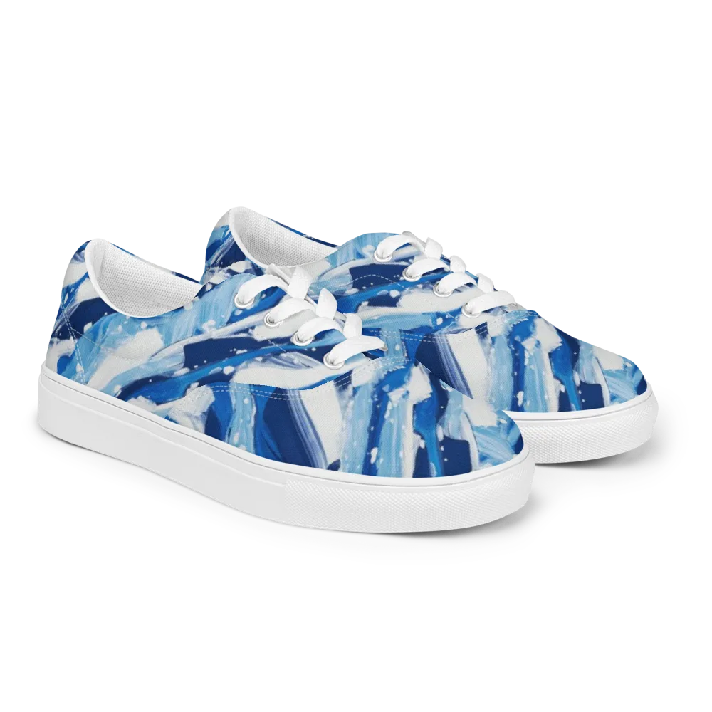 Arctic Current on Men's Lace-Up Canvas Shoes — Right Front