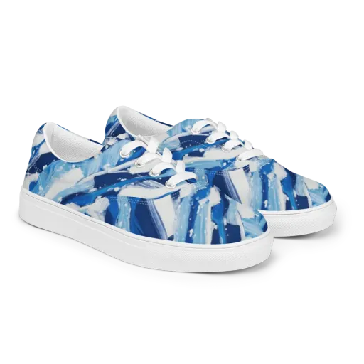 Arctic Current on a Men's Lace-Up Canvas Shoes