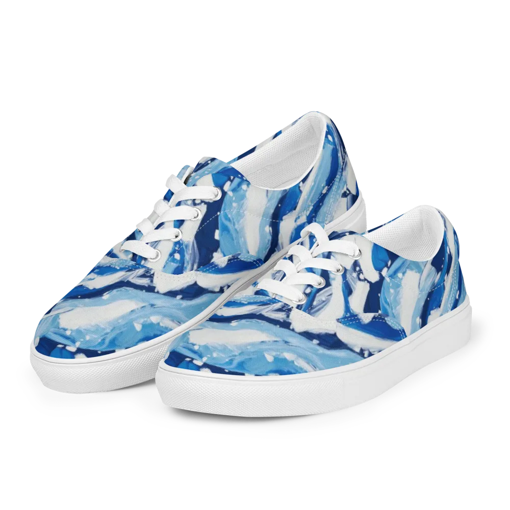 Arctic Current on Men's Lace-Up Canvas Shoes — Left Front