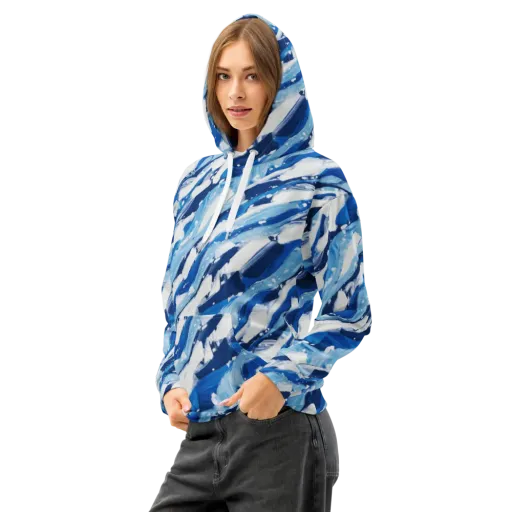 Arctic Current on a Cotton Hoodie