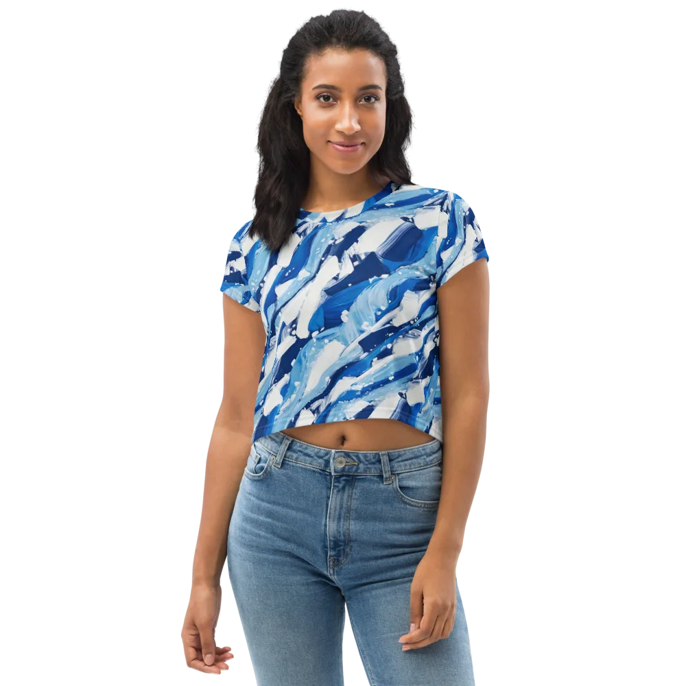 Arctic Current on Crop Tee — Front