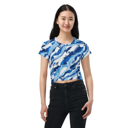 Arctic Current on a Crop Tee