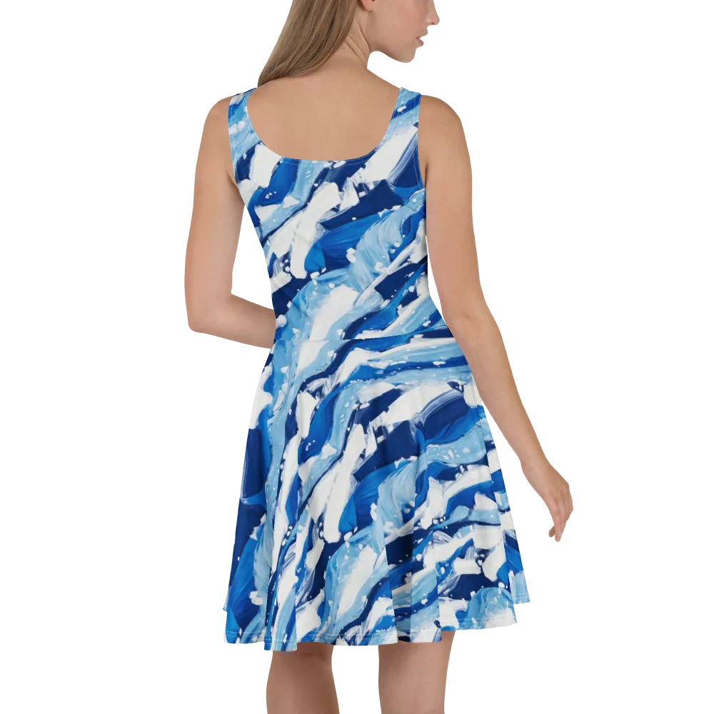 Arctic Current on Skater Dress — Back