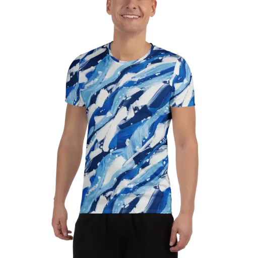 Arctic Current on a Men's Athletic T-Shirt