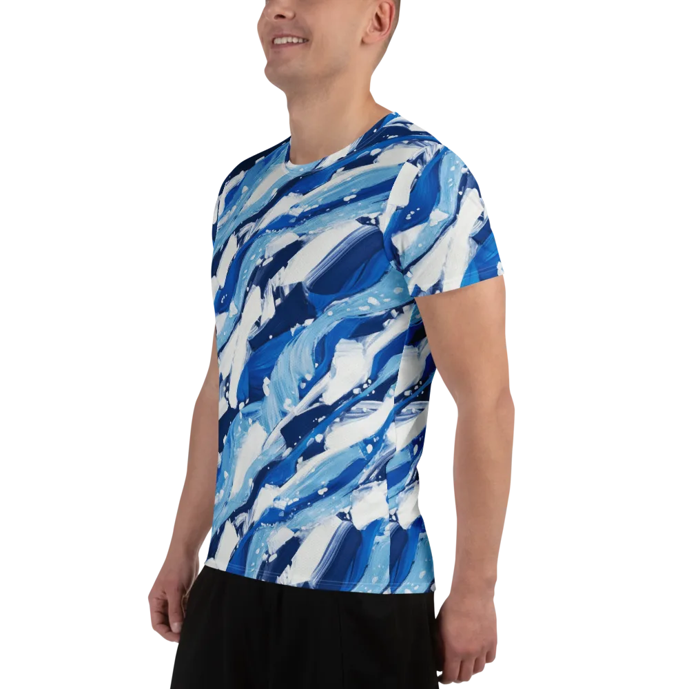 Arctic Current on Men's Athletic T-Shirt — Left