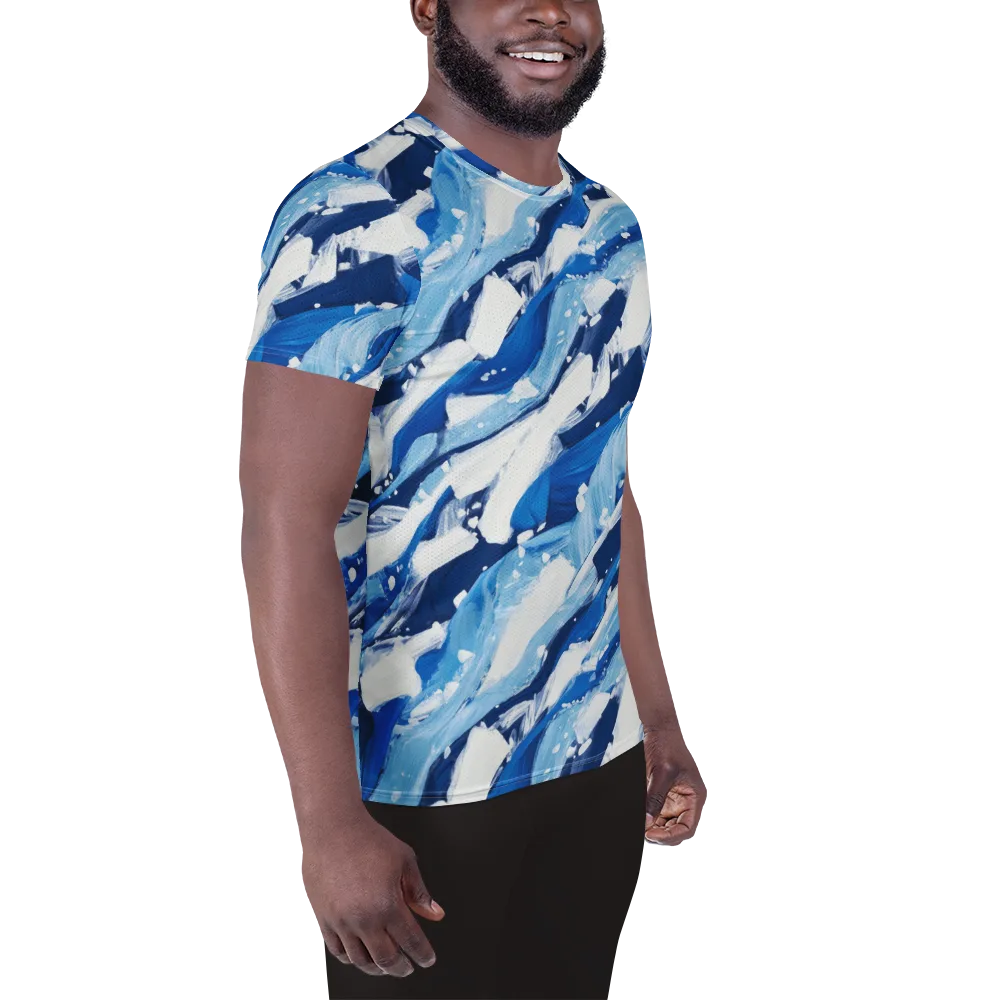 Arctic Current on Men's Athletic T-Shirt — Right