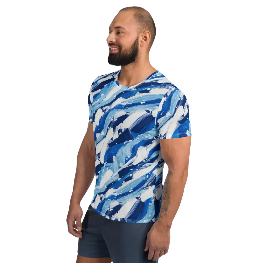 Arctic Current on Men's Athletic T-Shirt — Left