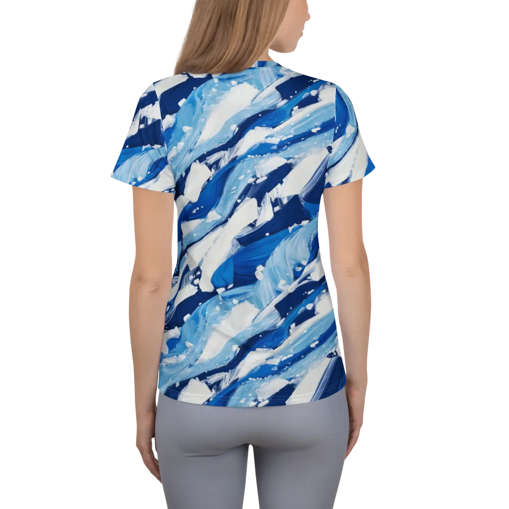 Arctic Current on Women's Athletic T-Shirt — Back