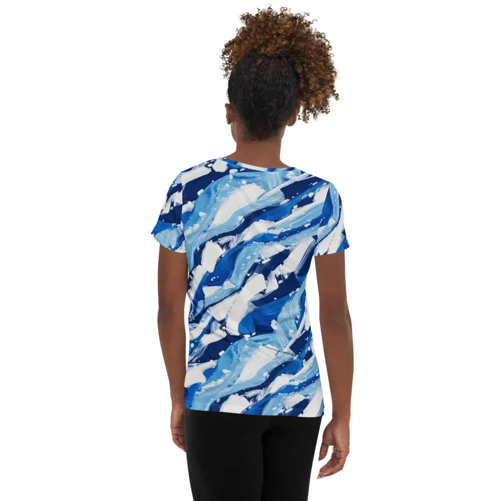 Arctic Current on Women's Athletic T-Shirt — Back