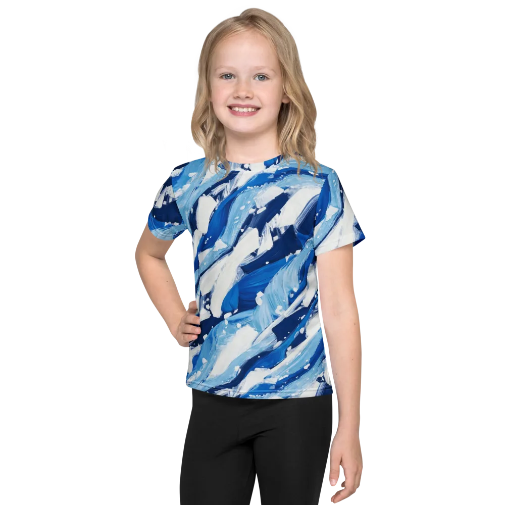 Arctic Current on Kids Crew Neck T-Shirt — Front
