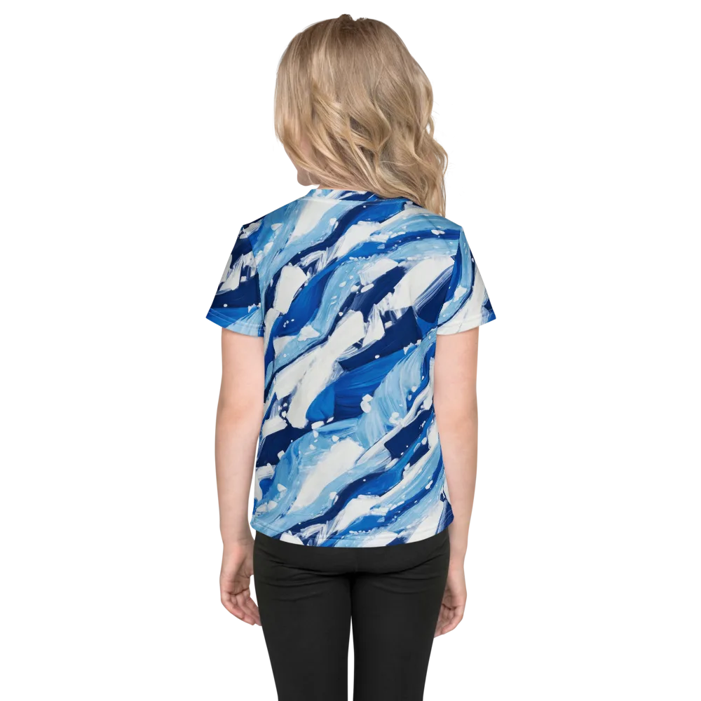 Arctic Current on Kids Crew Neck T-Shirt — Back