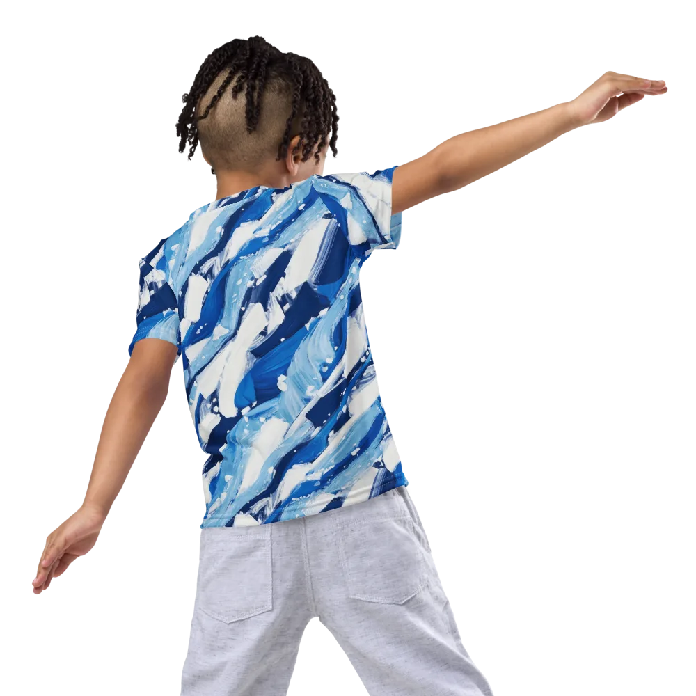 Arctic Current on Kids Crew Neck T-Shirt — Back