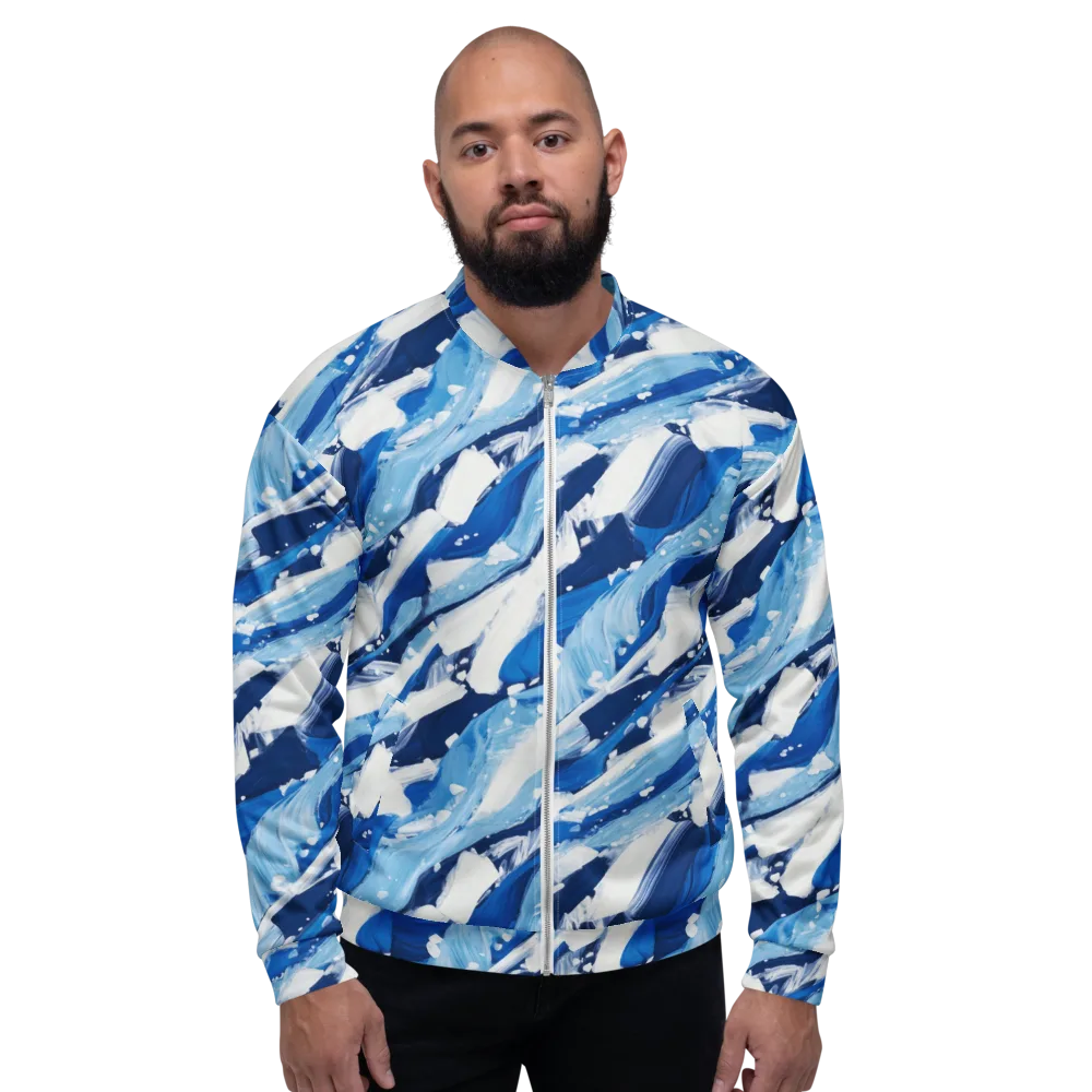 Arctic Current on Bomber Jacket — Front