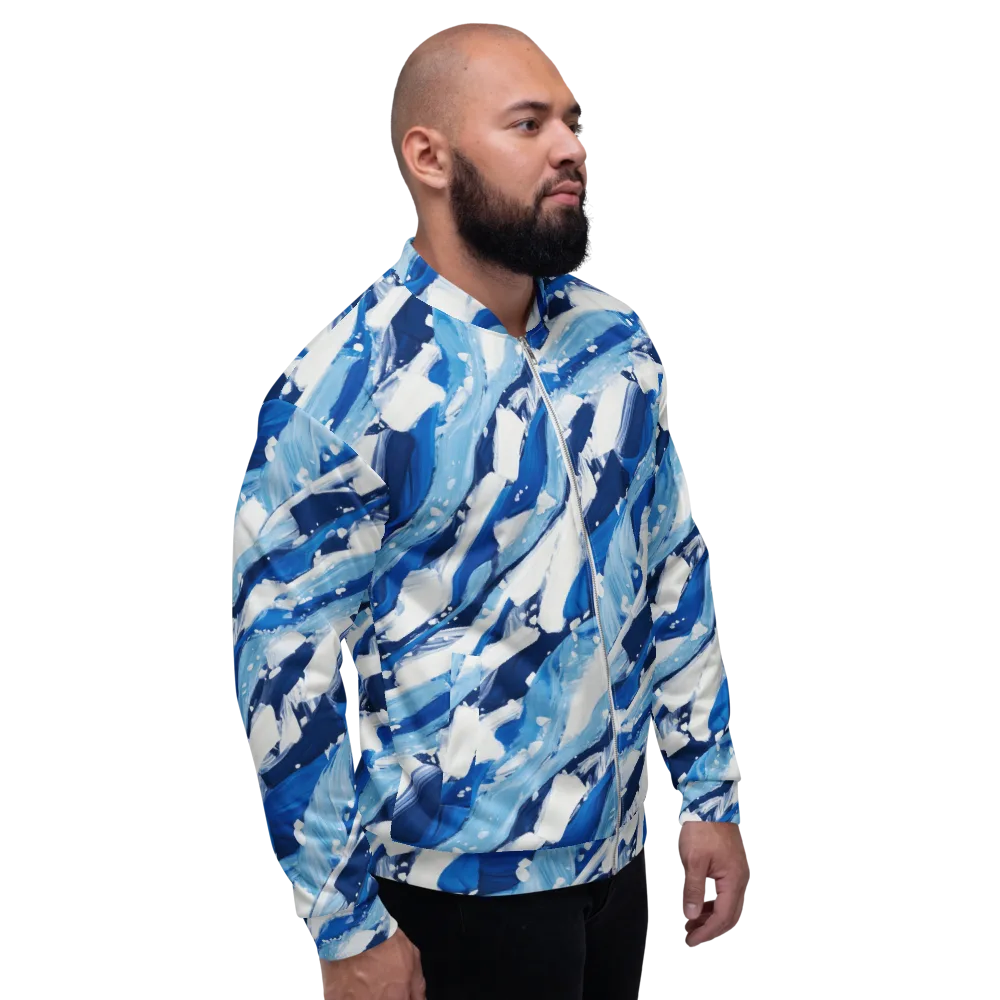 Arctic Current on Bomber Jacket — Right