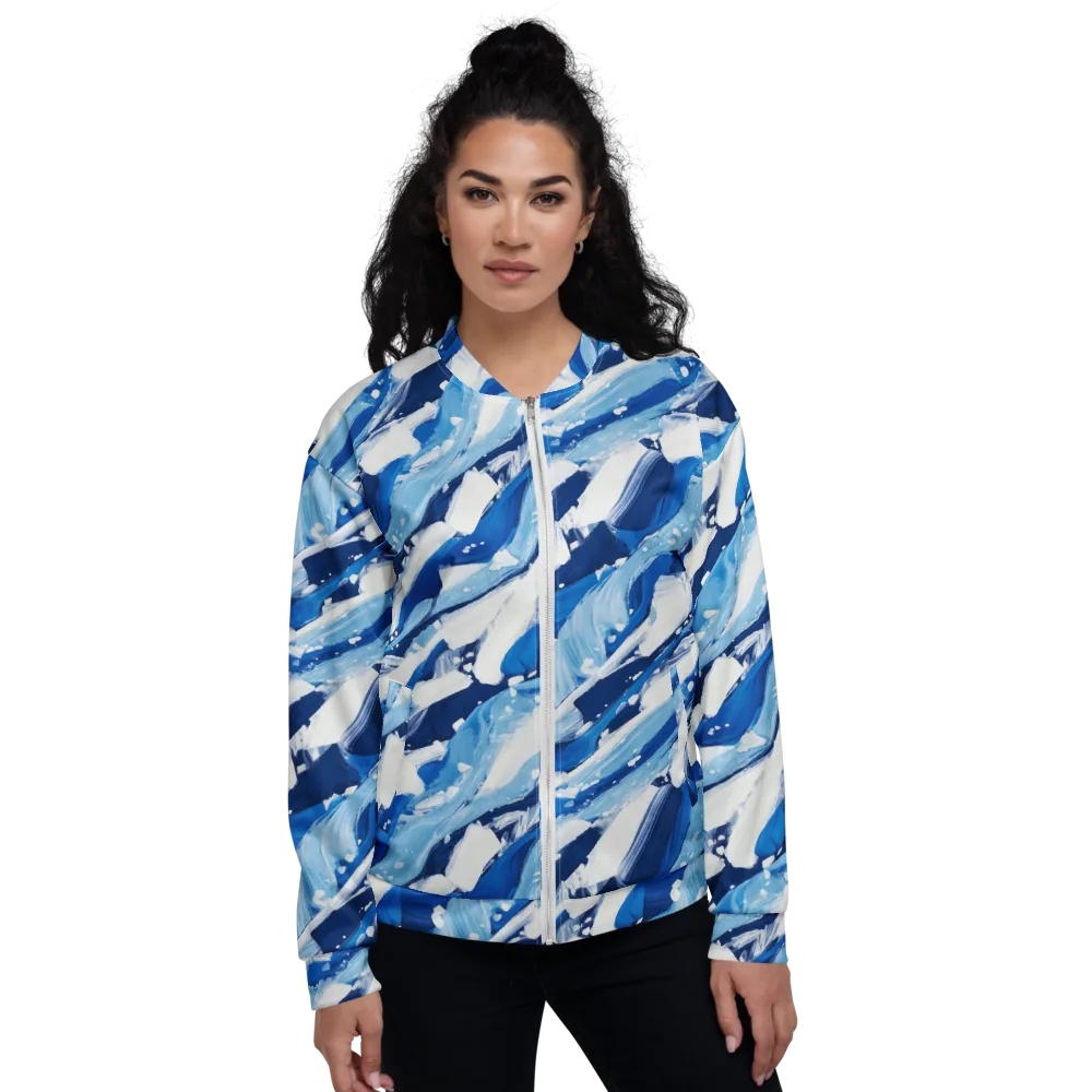 Arctic Current on Bomber Jacket — Front
