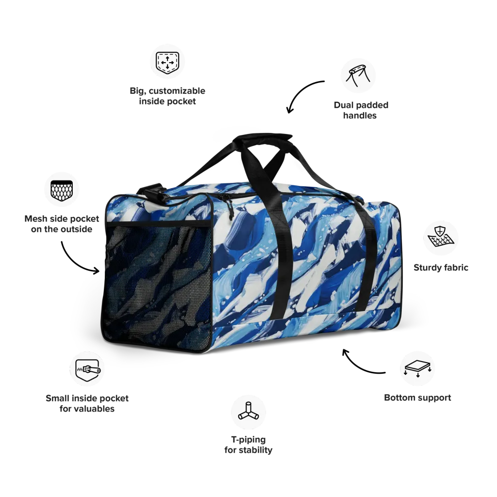 Arctic Current on Duffle Bag — Right Front