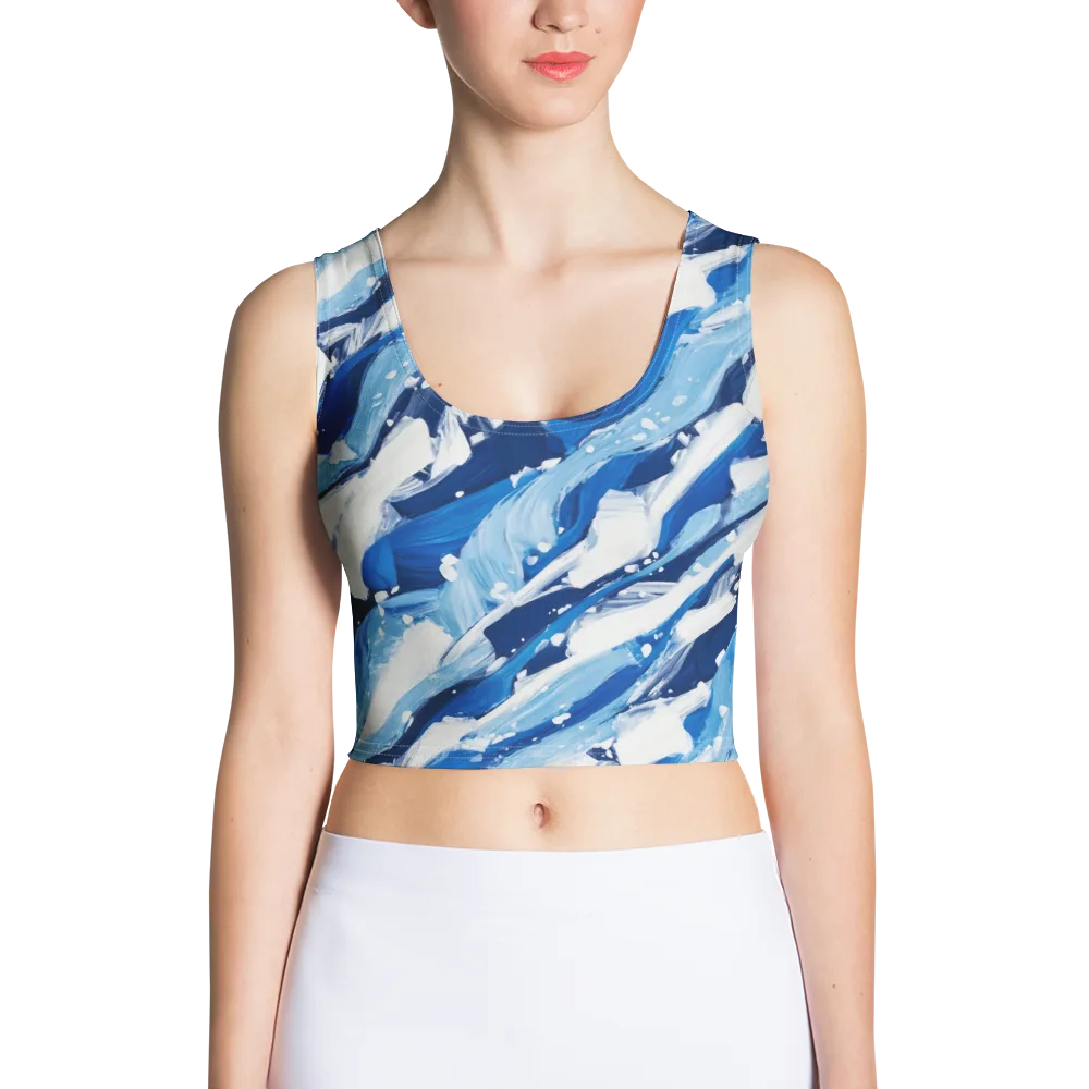 Arctic Current on Crop Top — Front
