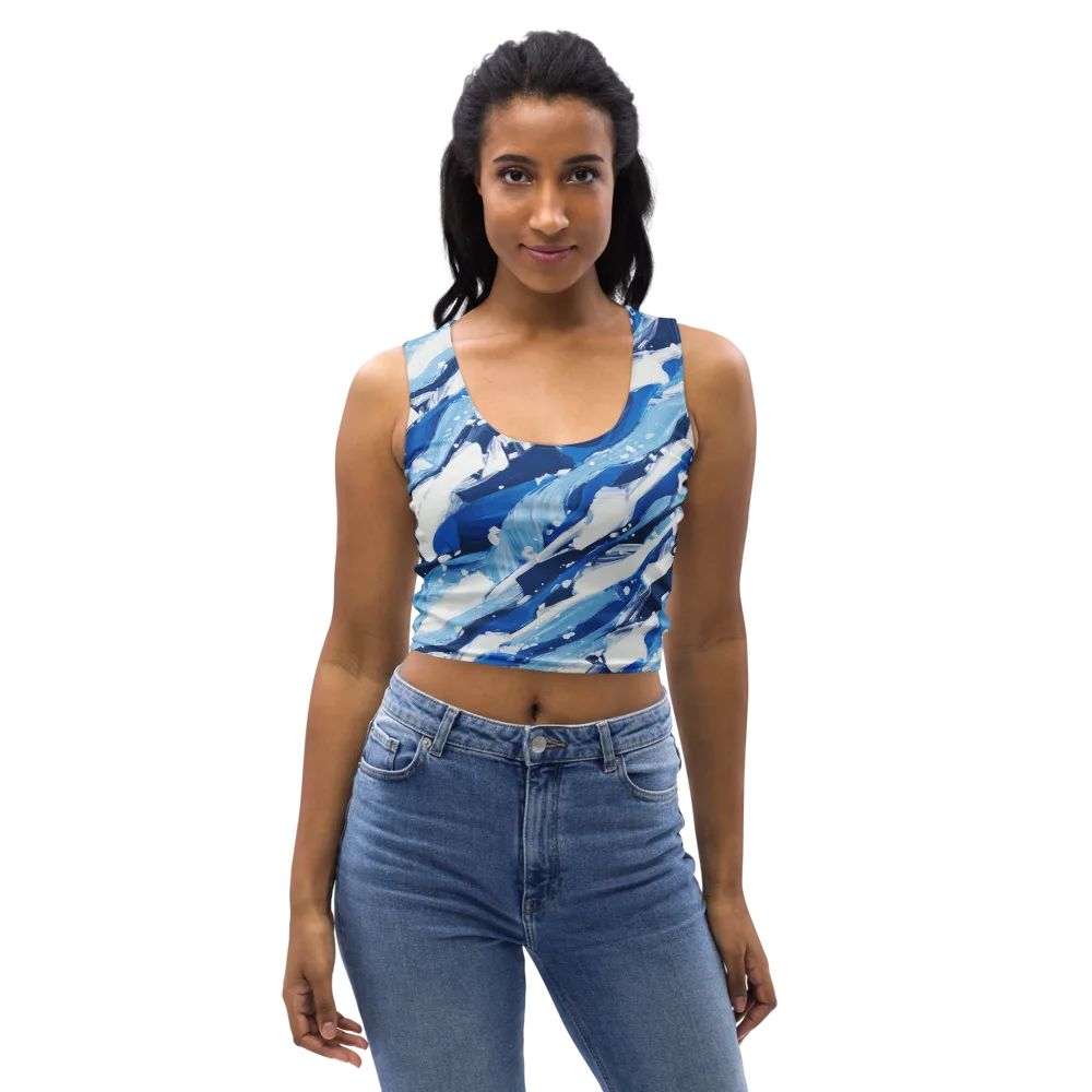 Arctic Current on Crop Top — Front