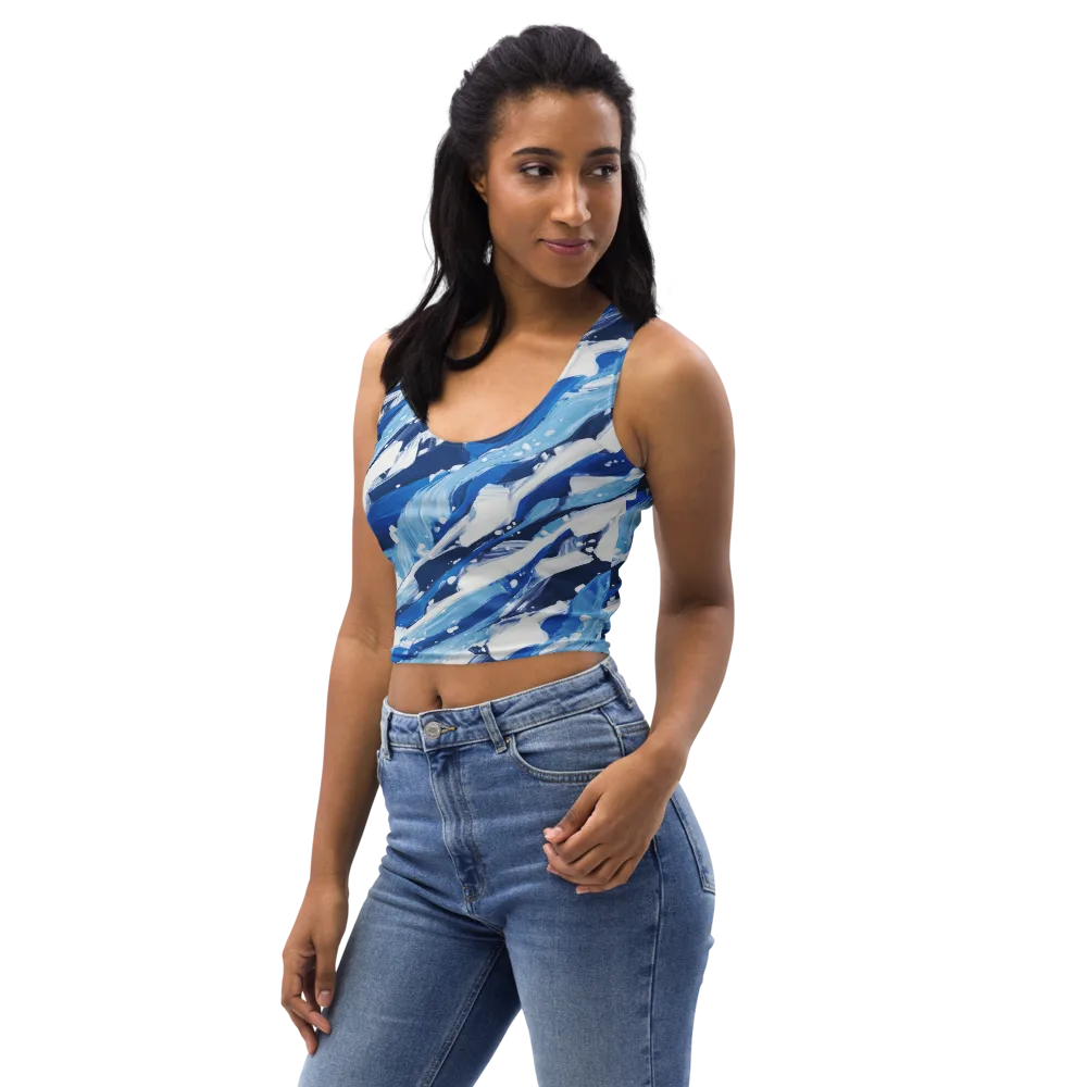Arctic Current on Crop Top — Left Front
