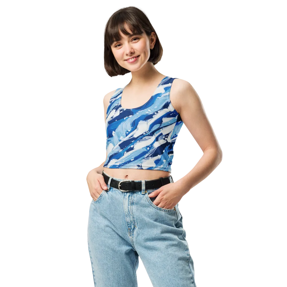 Arctic Current on Crop Top — Front