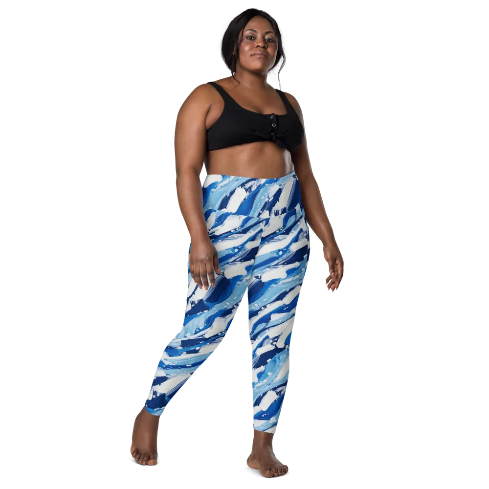 Arctic Current on Leggings with Pockets — Front