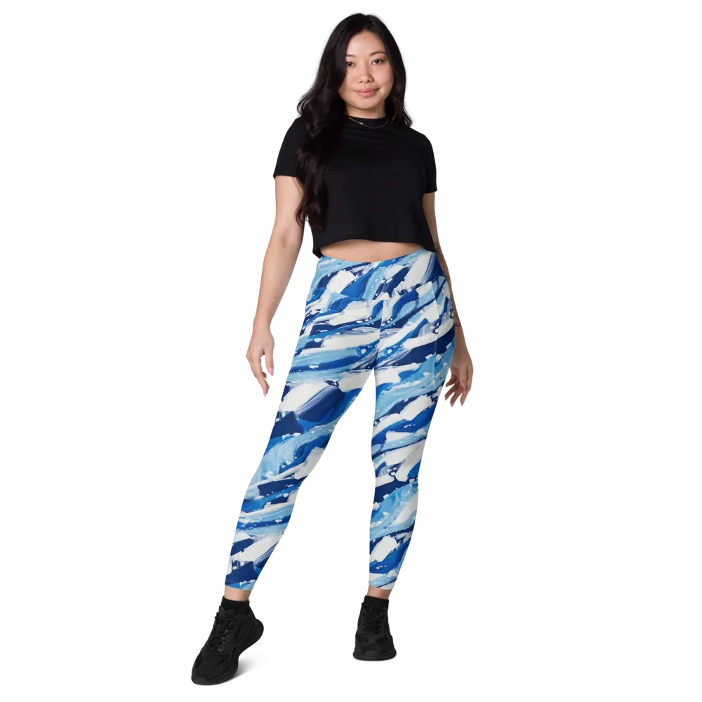 Arctic Current on Leggings with Pockets — Front