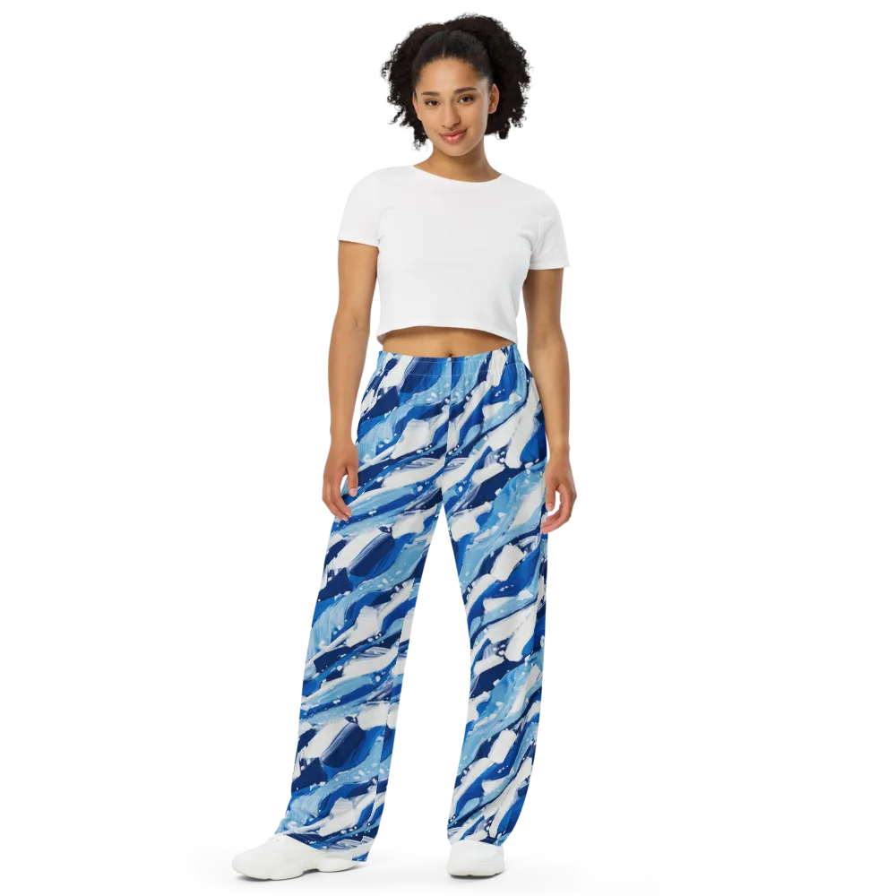 Arctic Current on Wide-Leg Pants — Front