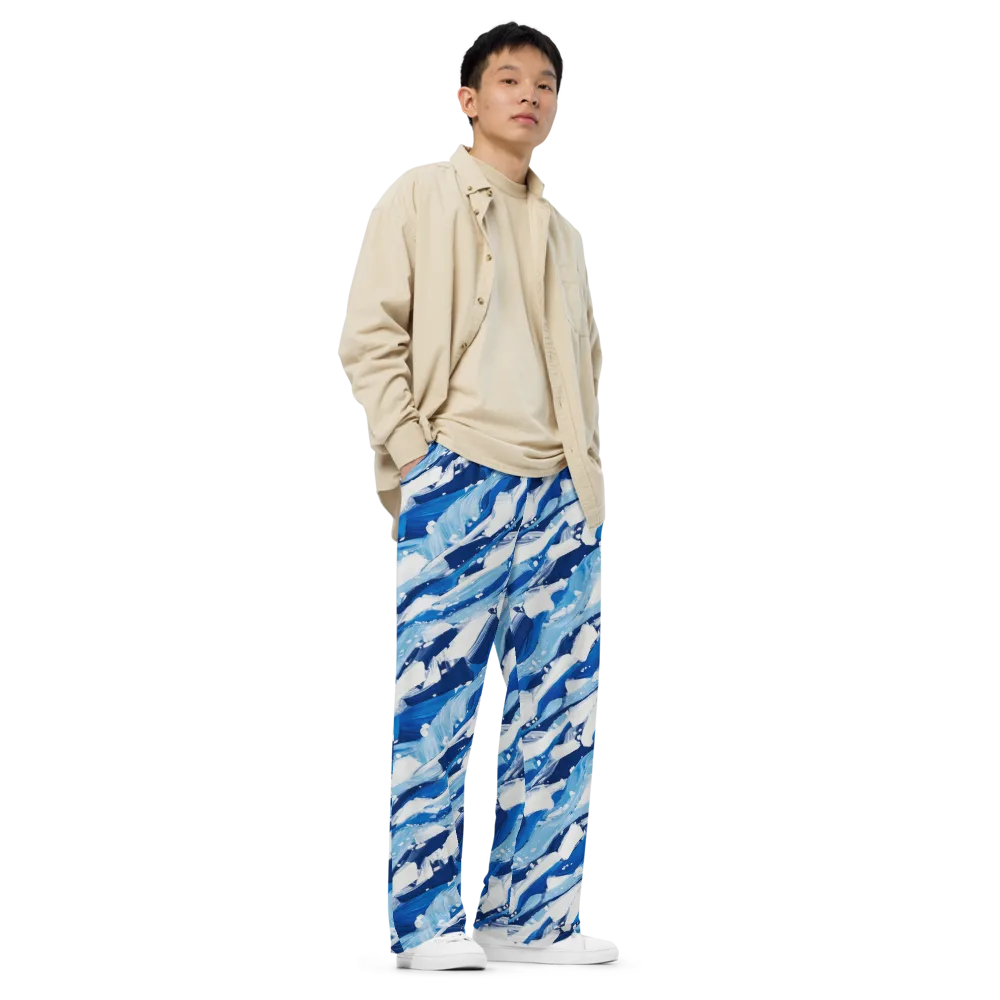 Arctic Current on Wide-Leg Pants — Right Front