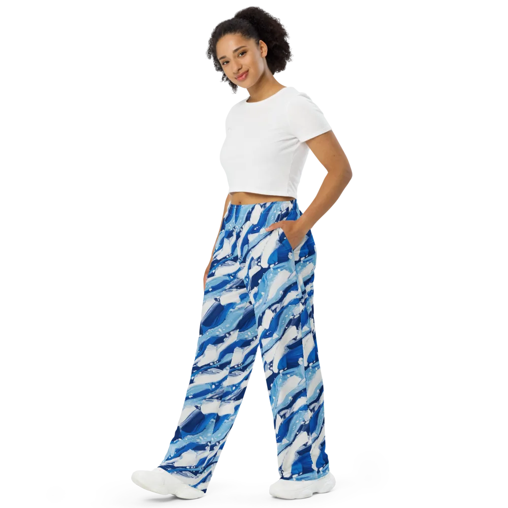 Arctic Current on Wide-Leg Pants — Left Front