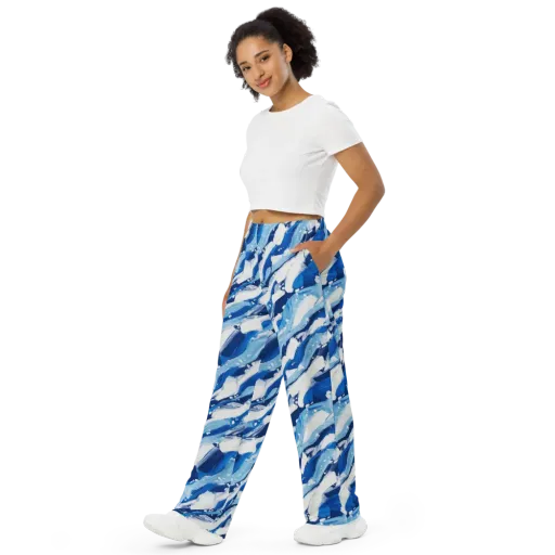 Arctic Current on a Wide-Leg Pants